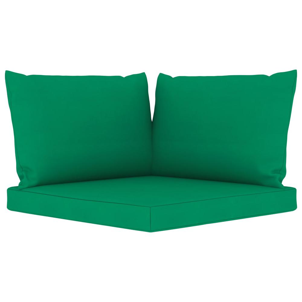 vidaXL Pallet Sofa Cushions 3 pcs Green Fabric, 315069. Picture 2