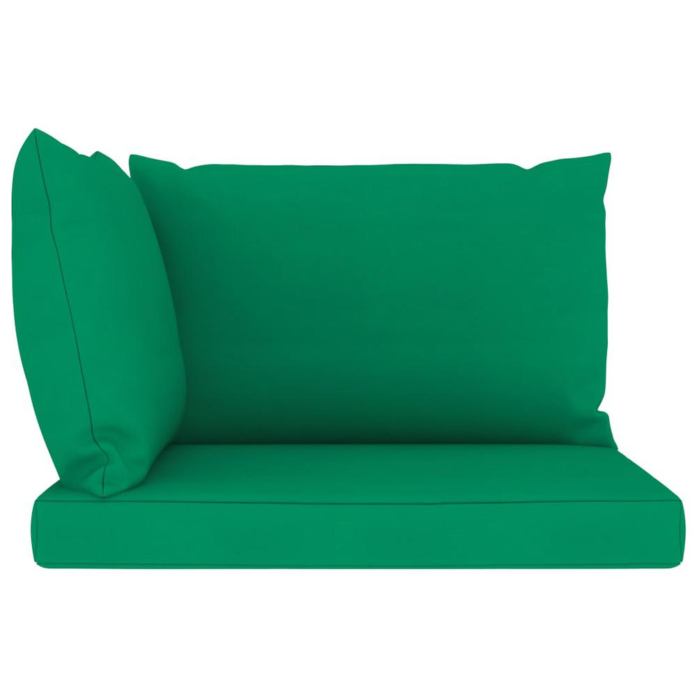 vidaXL Pallet Sofa Cushions 3 pcs Green Fabric, 315069. Picture 3