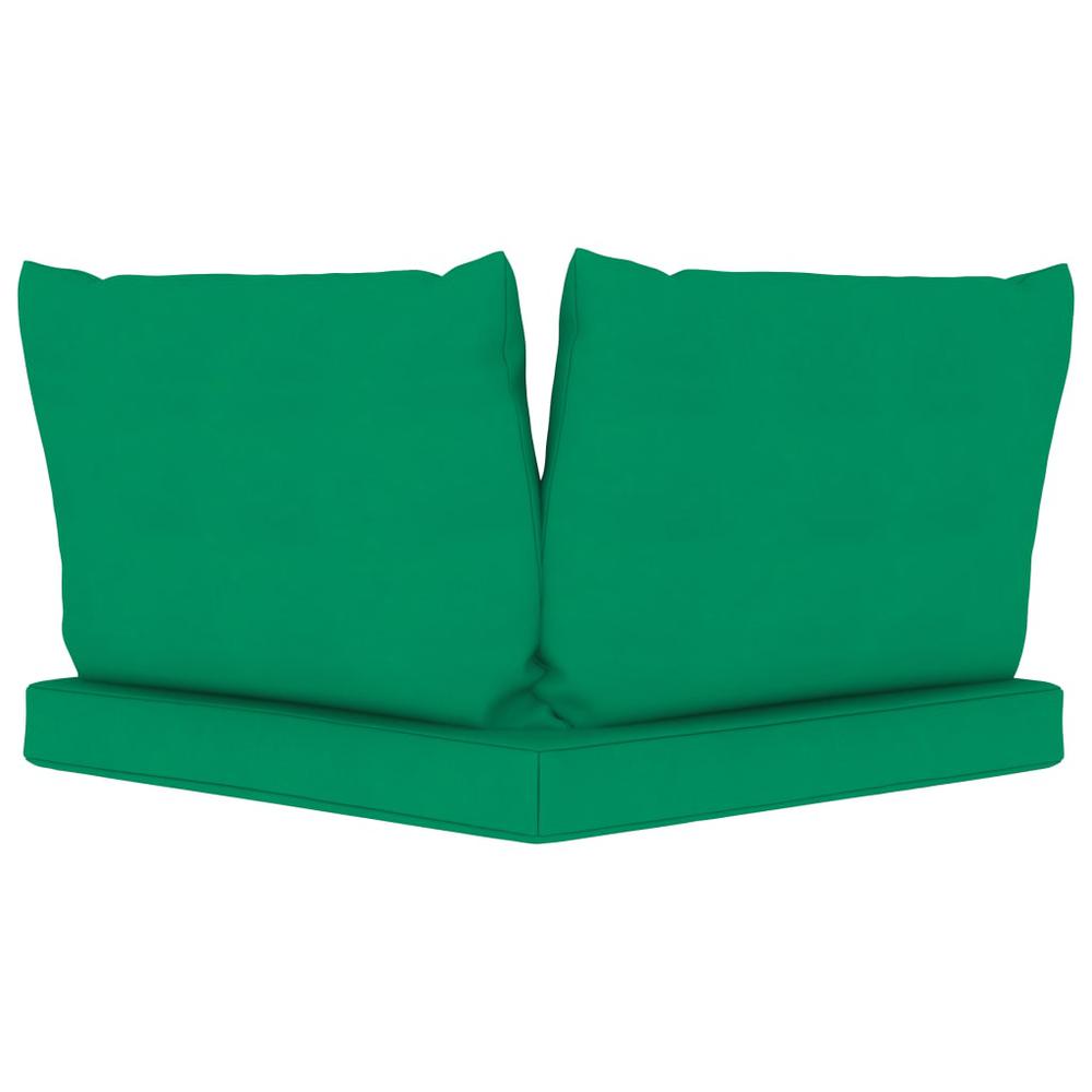 vidaXL Pallet Sofa Cushions 3 pcs Green Fabric, 315069. Picture 5