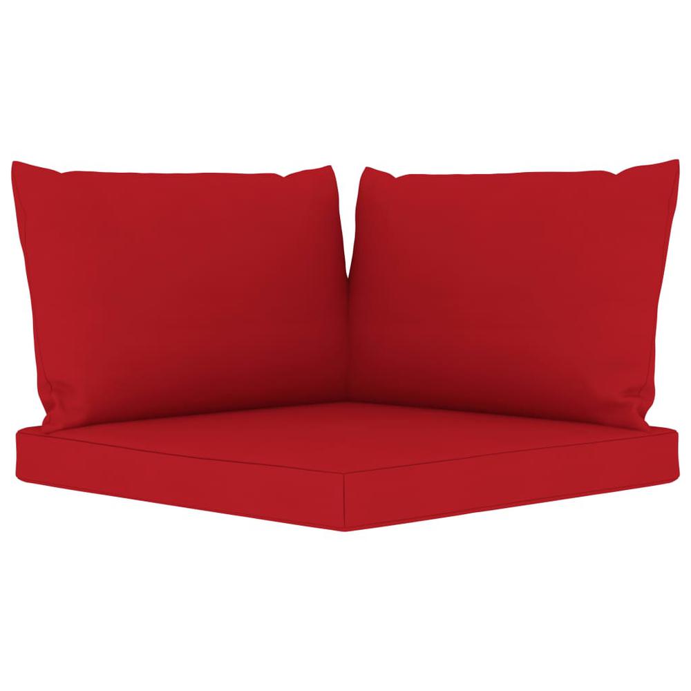 vidaXL Pallet Sofa Cushions 3 pcs Red Fabric, 315070. Picture 2