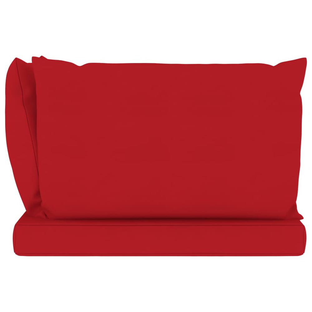 vidaXL Pallet Sofa Cushions 3 pcs Red Fabric, 315070. Picture 4