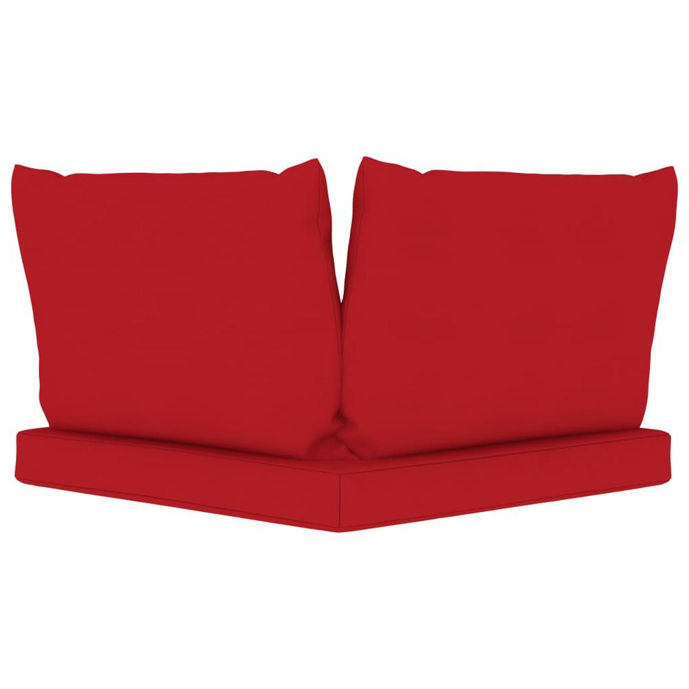 vidaXL Pallet Sofa Cushions 3 pcs Red Fabric, 315070. Picture 5