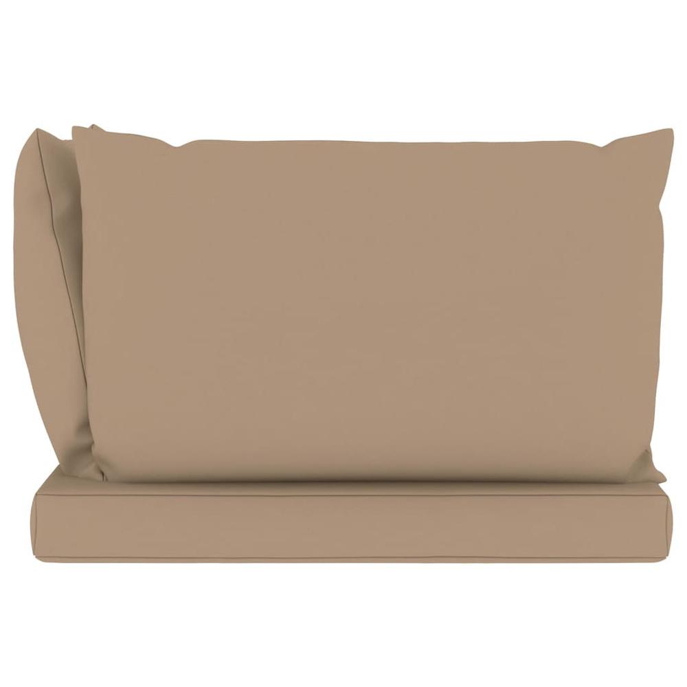 vidaXL Pallet Sofa Cushions 3 pcs Taupe Fabric, 315072. Picture 5