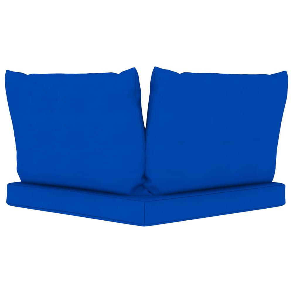 vidaXL Pallet Sofa Cushions 3 pcs Blue Fabric. Picture 5