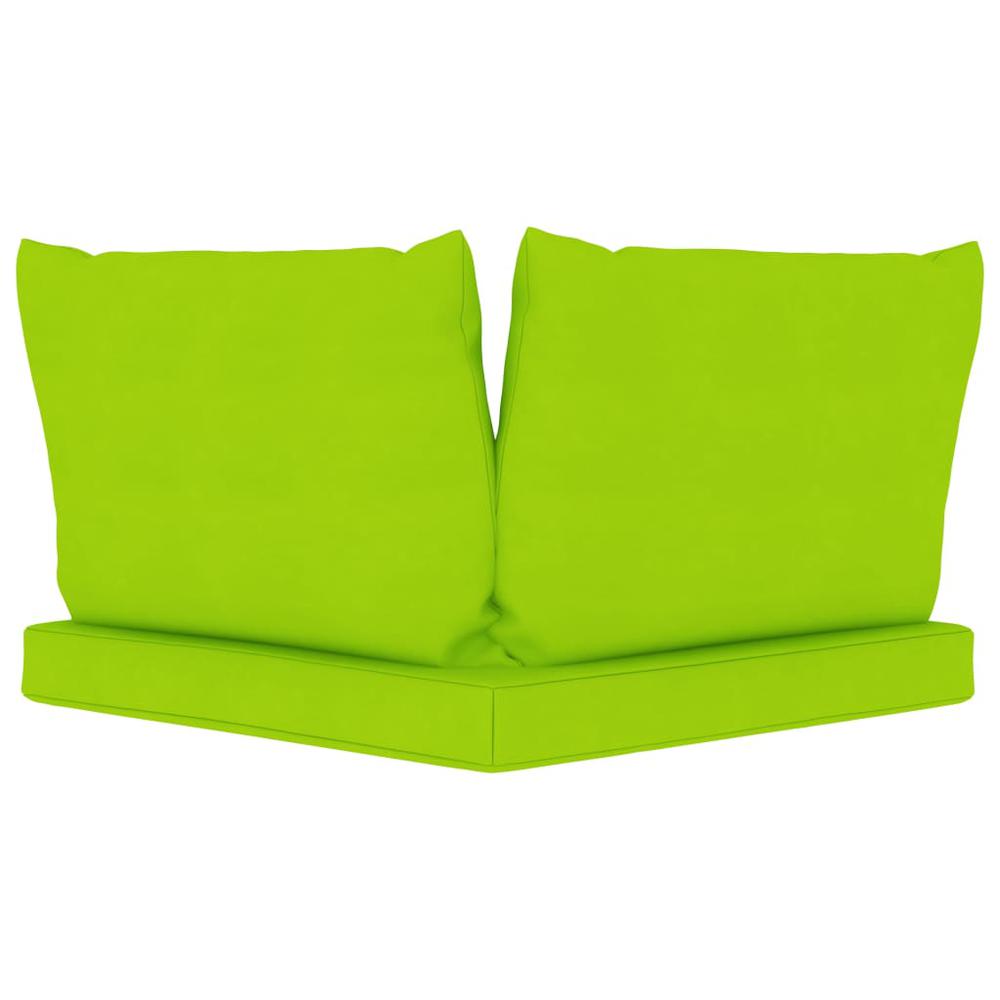 vidaXL Pallet Sofa Cushions 3 pcs Bright Green Fabric. Picture 5
