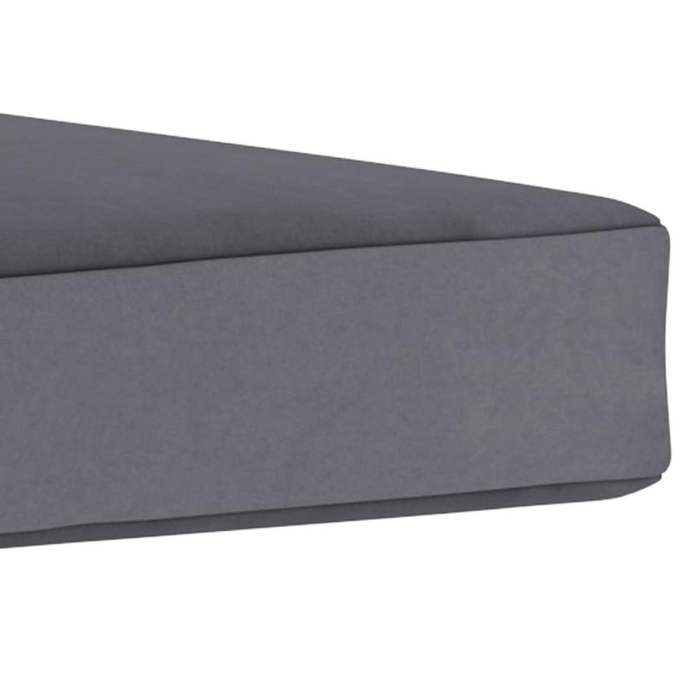 vidaXL Floor Pallet Cushion 23.6"x23.6"x2.4" Anthracite Fabric, 315076. Picture 4