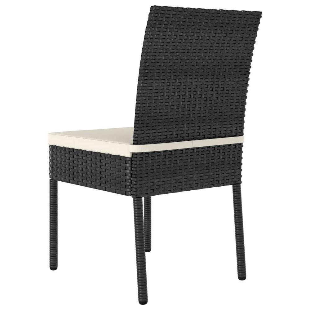 vidaXL Garden Dining Chairs 2 pcs Poly Rattan Black, 315106. Picture 4