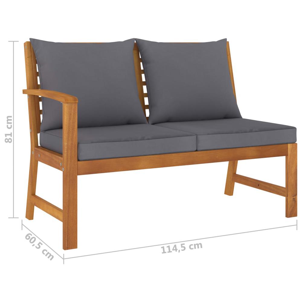 vidaXL 5 Piece Garden Lounge Set with Cushion Solid Acacia Wood 7780. Picture 10