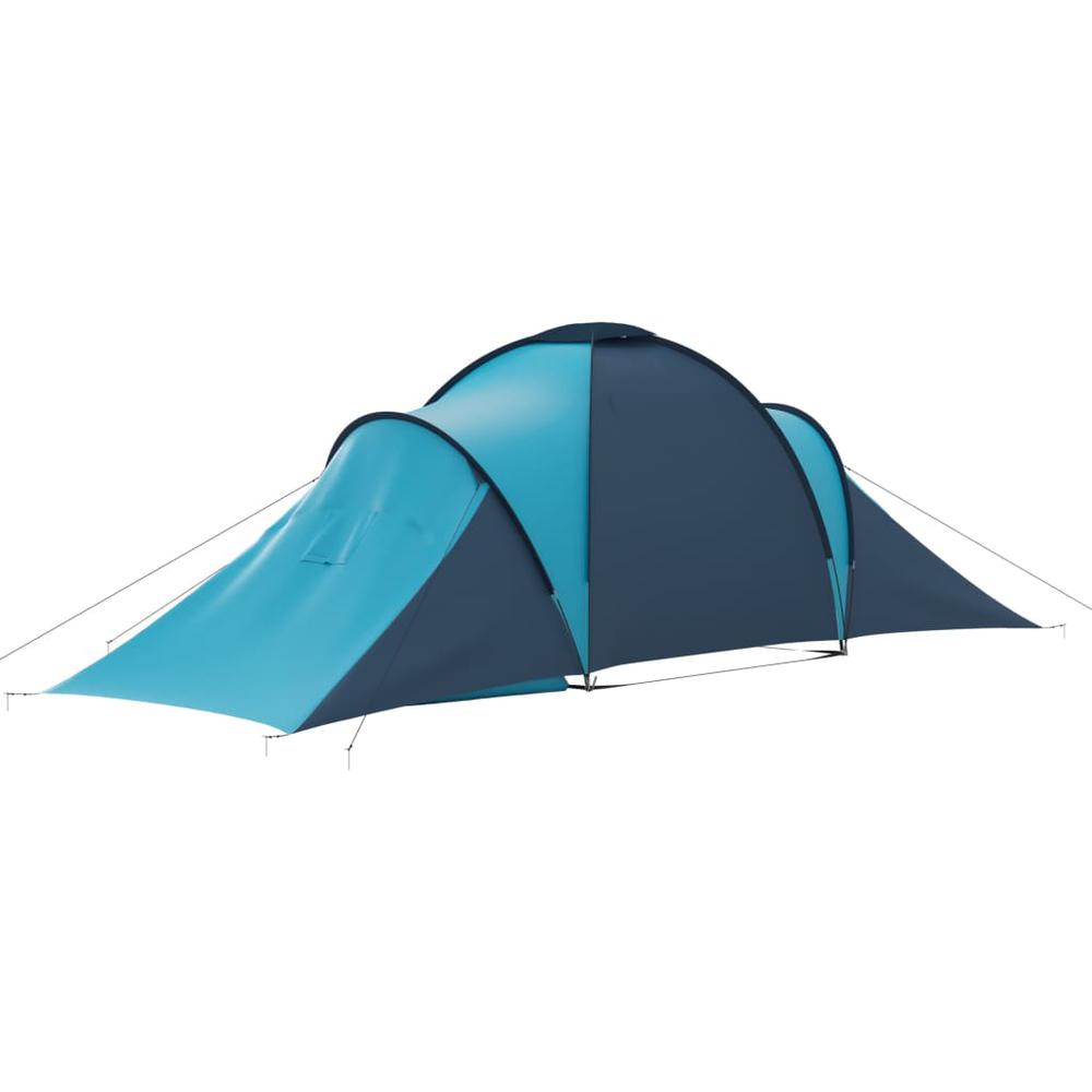 vidaXL Camping Tent 6 Persons Blue and Light Blue. Picture 5