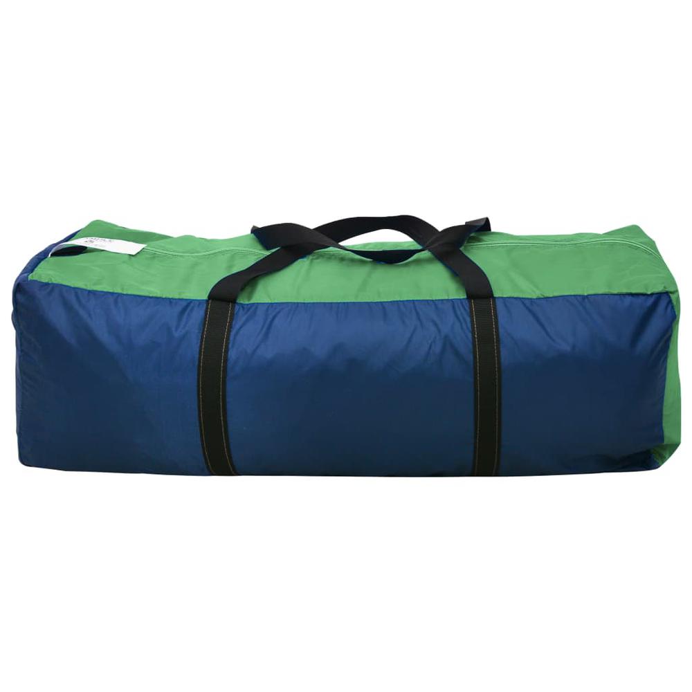 vidaXL Camping Tent 6 Persons Blue and Green. Picture 10