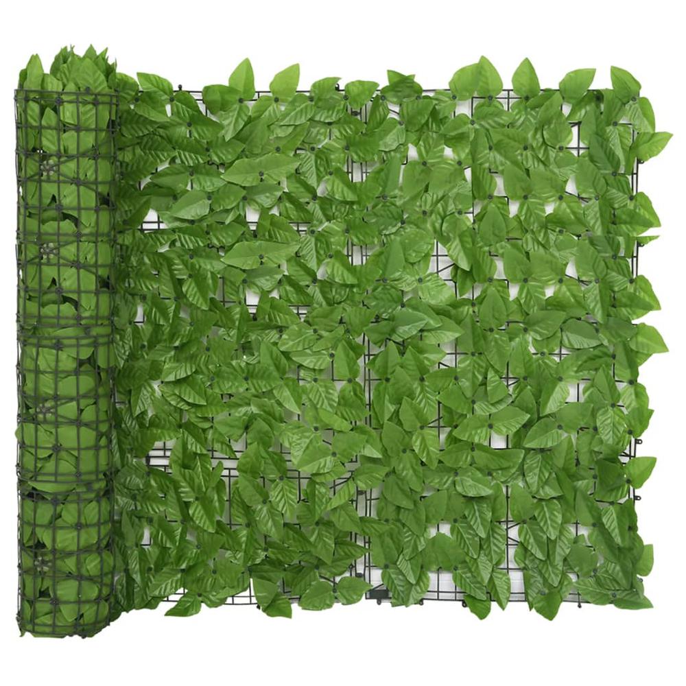 vidaXL Balcony Screen with Green Leaves 118.1"x39.4" 5499. Picture 1