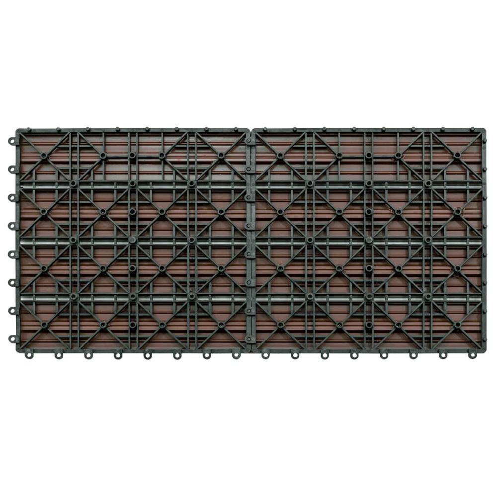 vidaXL Decking Tiles 6 pcs WPC 23.6"x11.8" 11.6 ftÂ² Brown. Picture 5