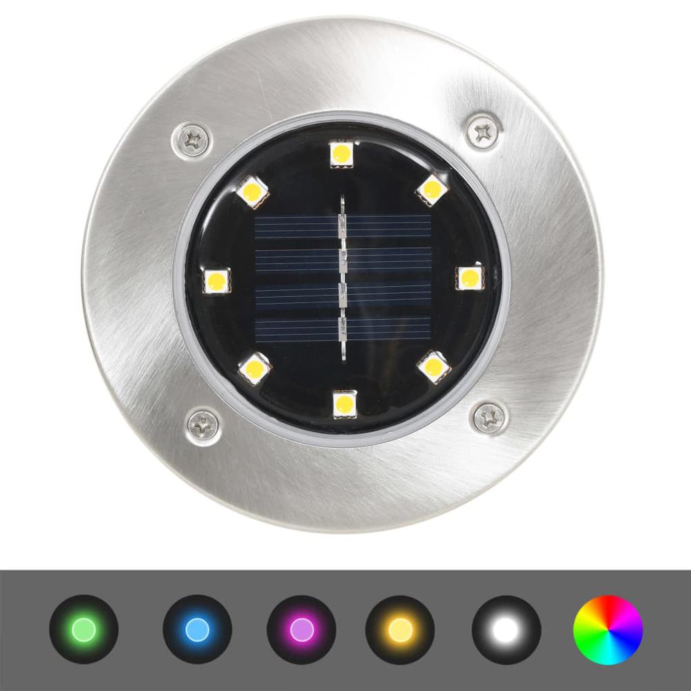 vidaXL Solar Ground Lights 8 pcs LED Lights RGB Color 5695. Picture 4