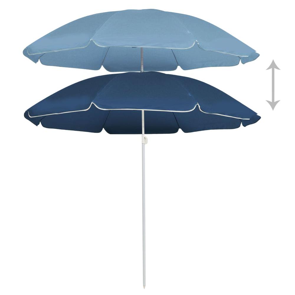 Outdoor Parasol with Steel Pole Blue 70.9". Picture 1