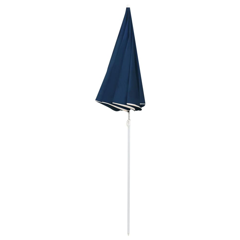 Outdoor Parasol with Steel Pole Blue 70.9". Picture 2