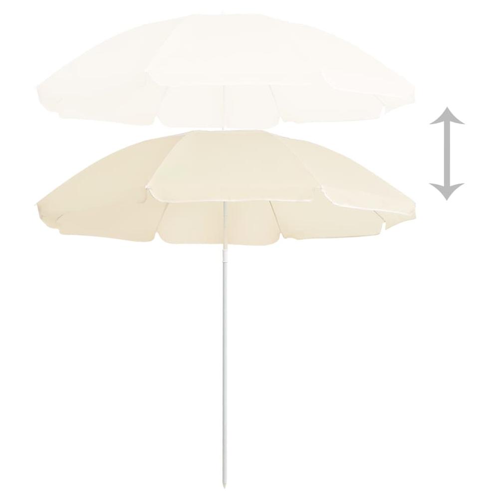 Outdoor Parasol with Steel Pole Sand 70.9". Picture 1