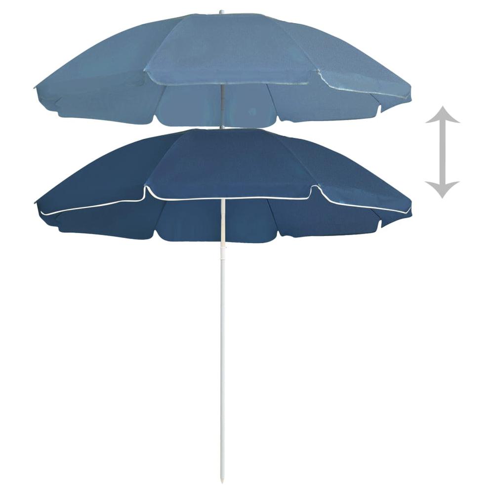 Outdoor Parasol with Steel Pole Blue 70.9". Picture 1