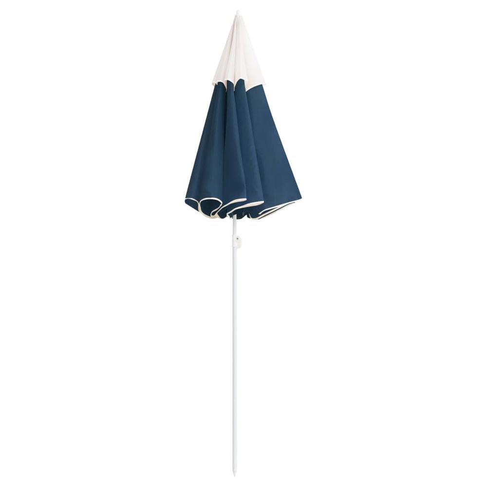 Outdoor Parasol with Steel Pole Blue 70.9". Picture 2