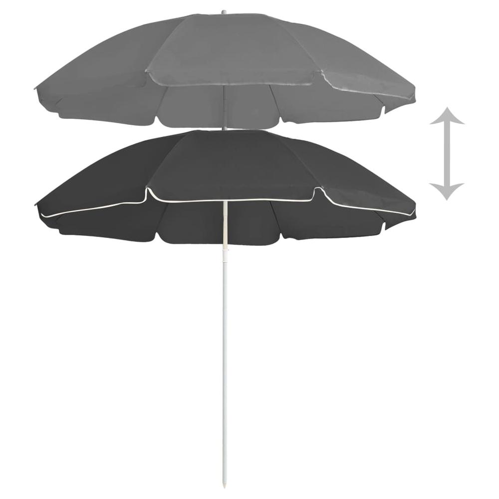 Outdoor Parasol with Steel Pole Anthracite 70.9". Picture 1