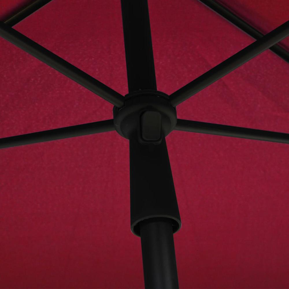 vidaXL Garden Parasol with Pole 82.7"x55.1" Bordeaux Red 5547. Picture 2