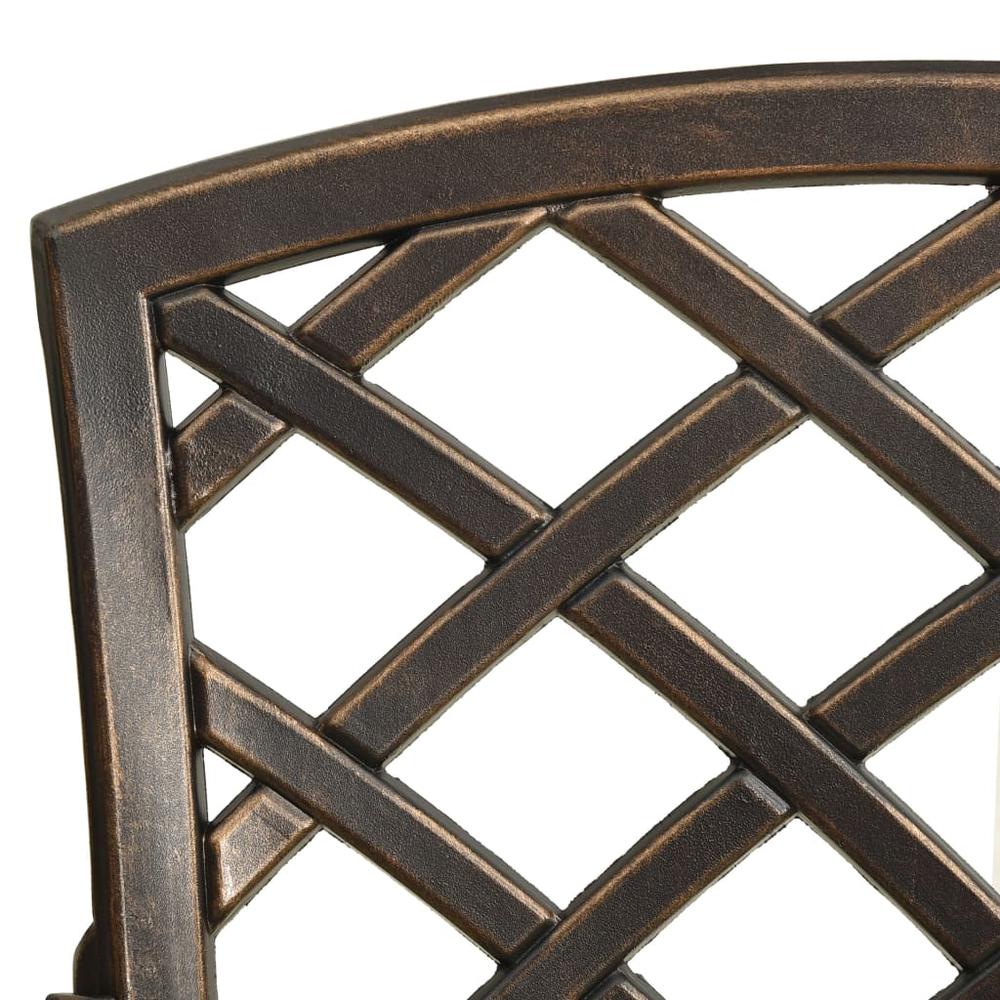 vidaXL Garden Chairs 2 pcs Cast Aluminum Bronze 5570. Picture 7