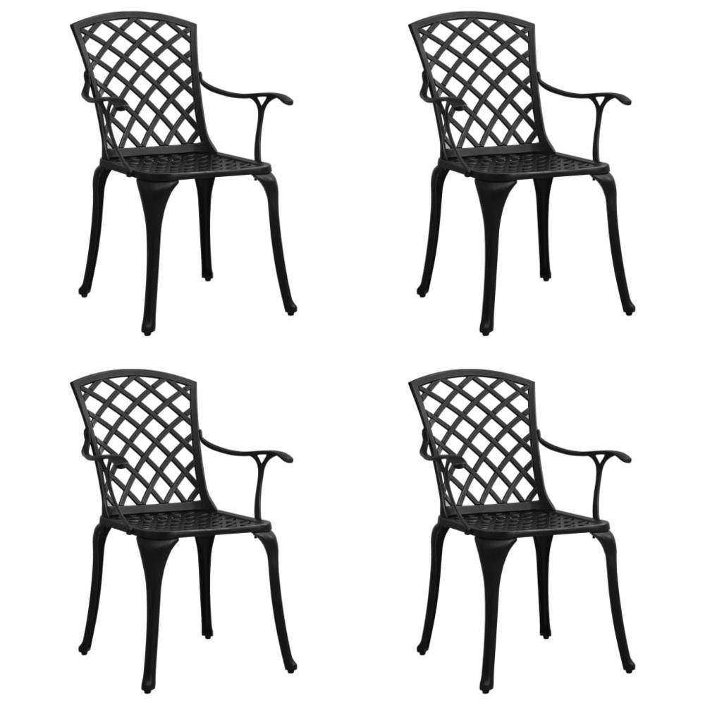 vidaXL Garden Chairs 4 pcs Cast Aluminum Black 5573. The main picture.
