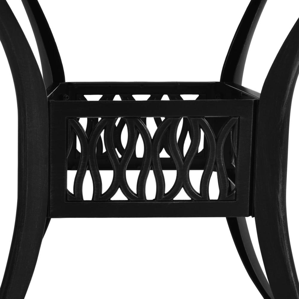 vidaXL Garden Table Black 35.4"x35.4"x29.1" Cast Aluminum 5586. Picture 4