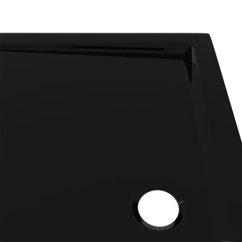 vidaXL Rectangular ABS Shower Base Tray Black 31.5"x39.4". Picture 6