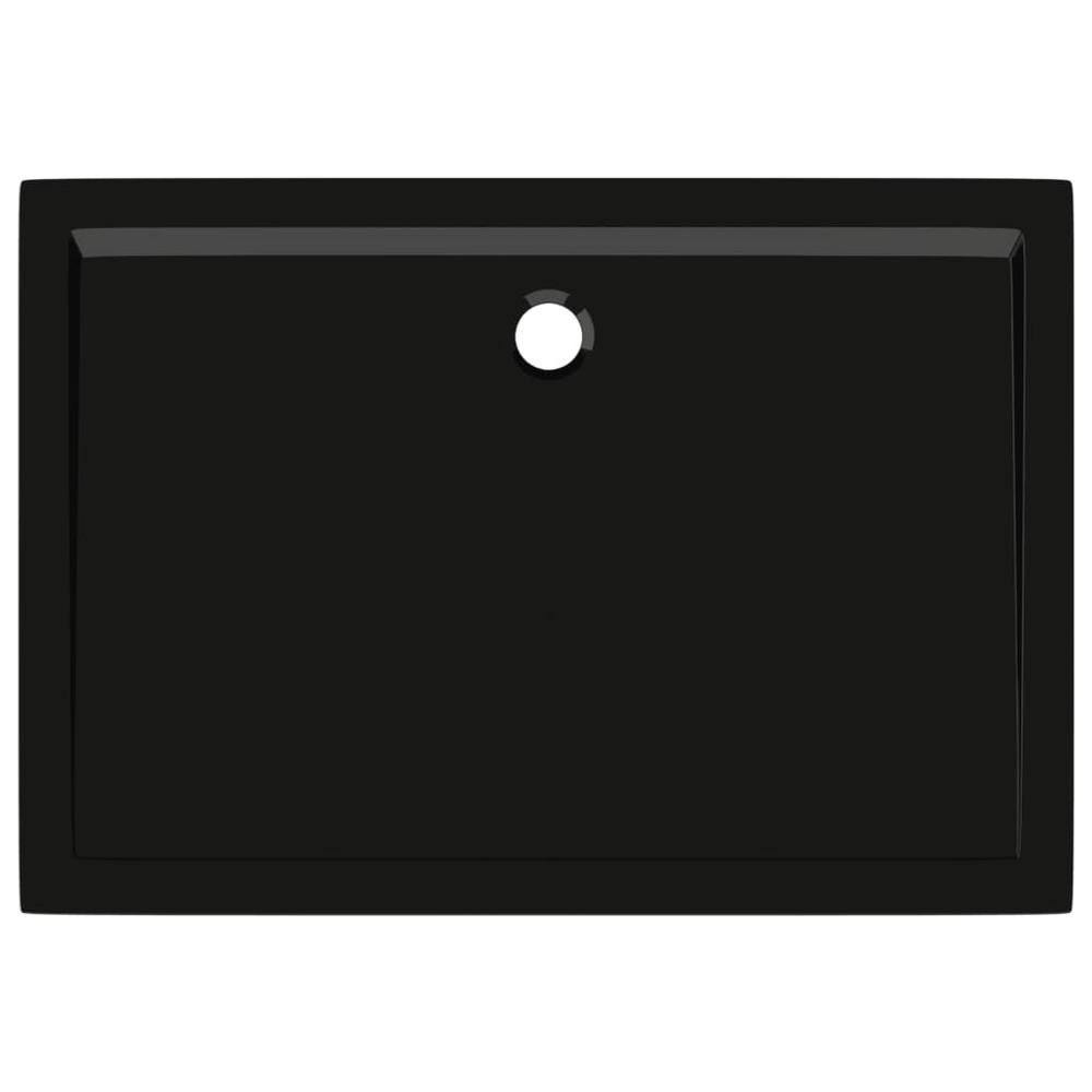 vidaXL Rectangular ABS Shower Base Tray Black 31.5"x43.3". Picture 5