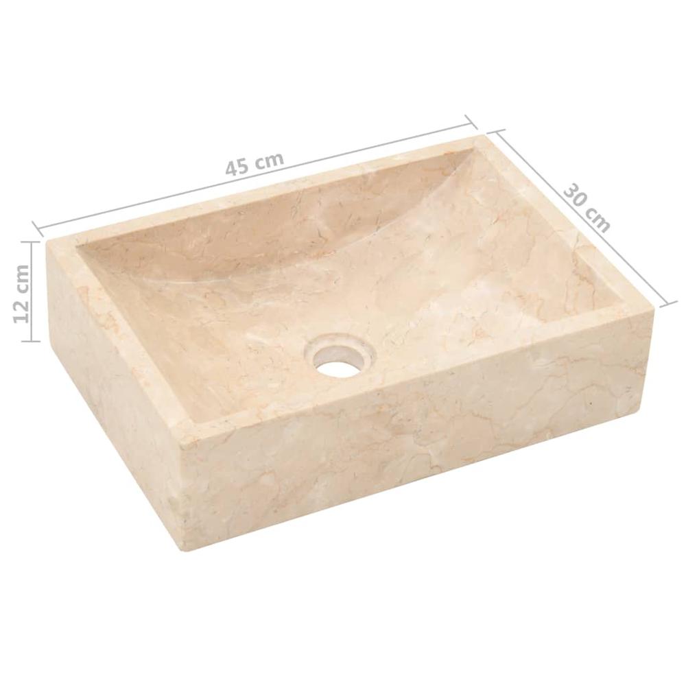Bathroom Vanity Cabinet Solid Teak with Sink Marble Cream. Picture 9