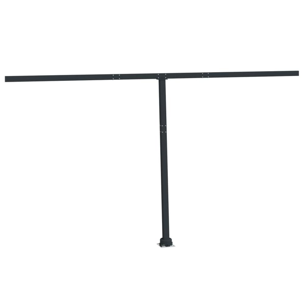 Awning Post Set Anthracite 177.2"x96.5" Iron. Picture 1