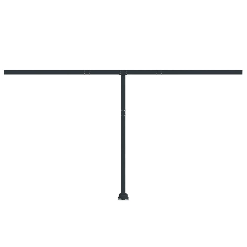 Awning Post Set Anthracite 177.2"x96.5" Iron. Picture 2