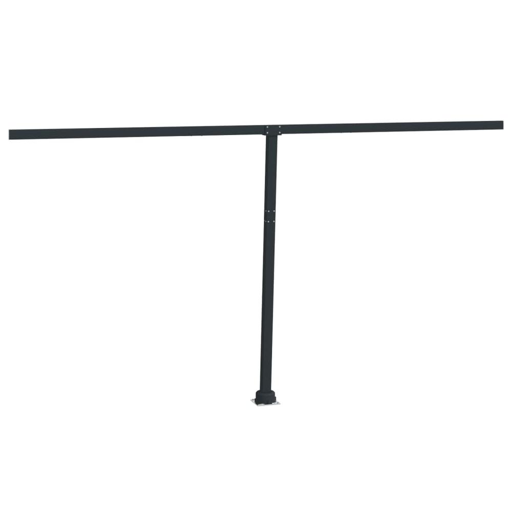 Awning Post Set Anthracite 177.2"x96.5" Iron. Picture 4