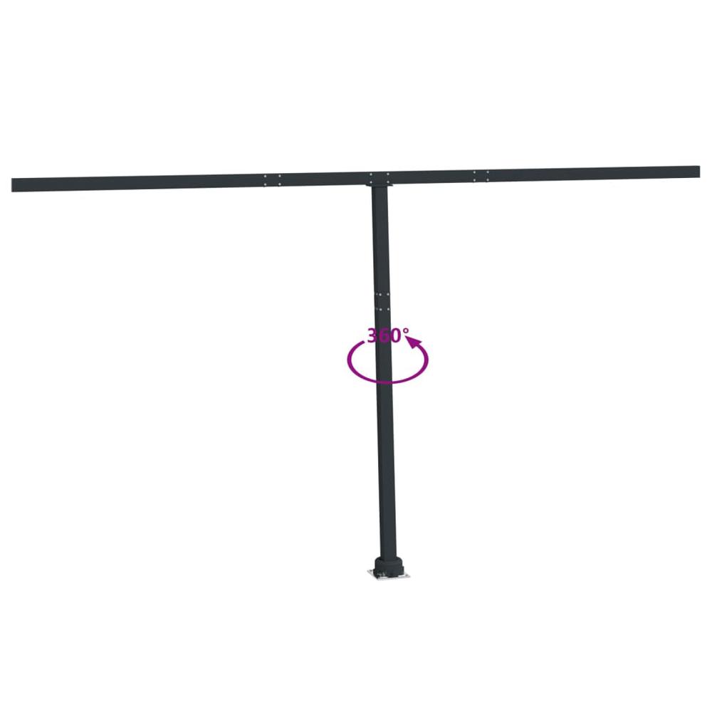 Awning Post Set Anthracite 177.2"x96.5" Iron. Picture 5