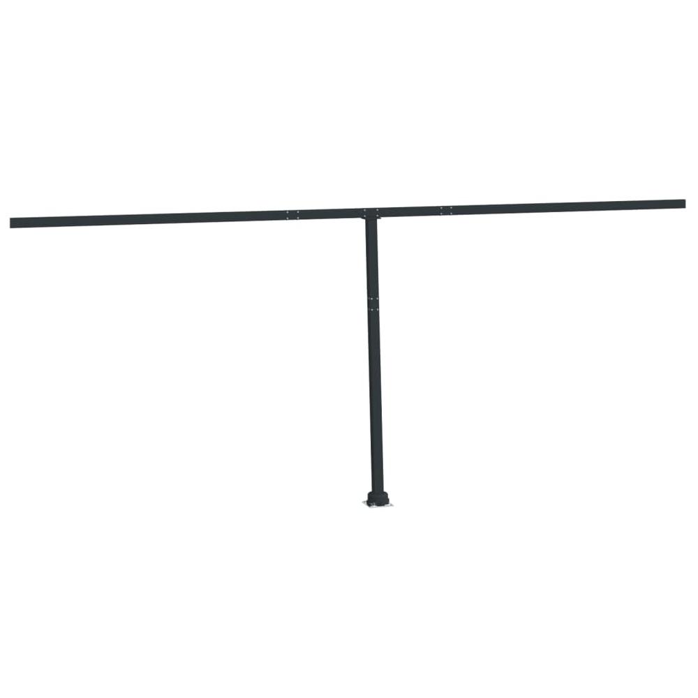 Awning Post Set Anthracite 236.2"x96.5" Iron. Picture 1