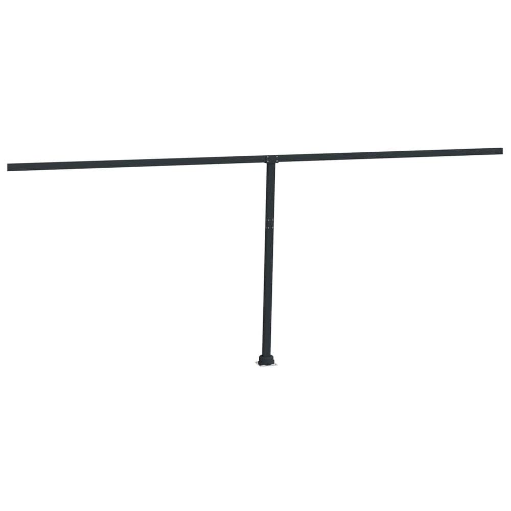 Awning Post Set Anthracite 236.2"x96.5" Iron. Picture 4