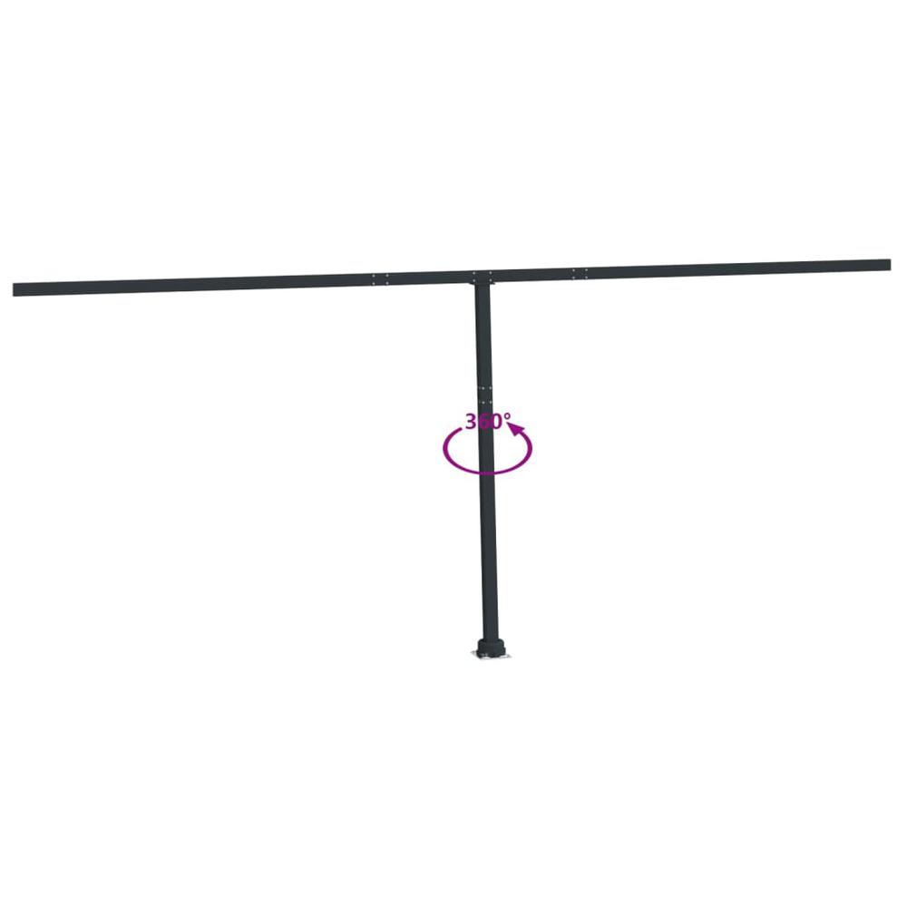 Awning Post Set Anthracite 236.2"x96.5" Iron. Picture 5