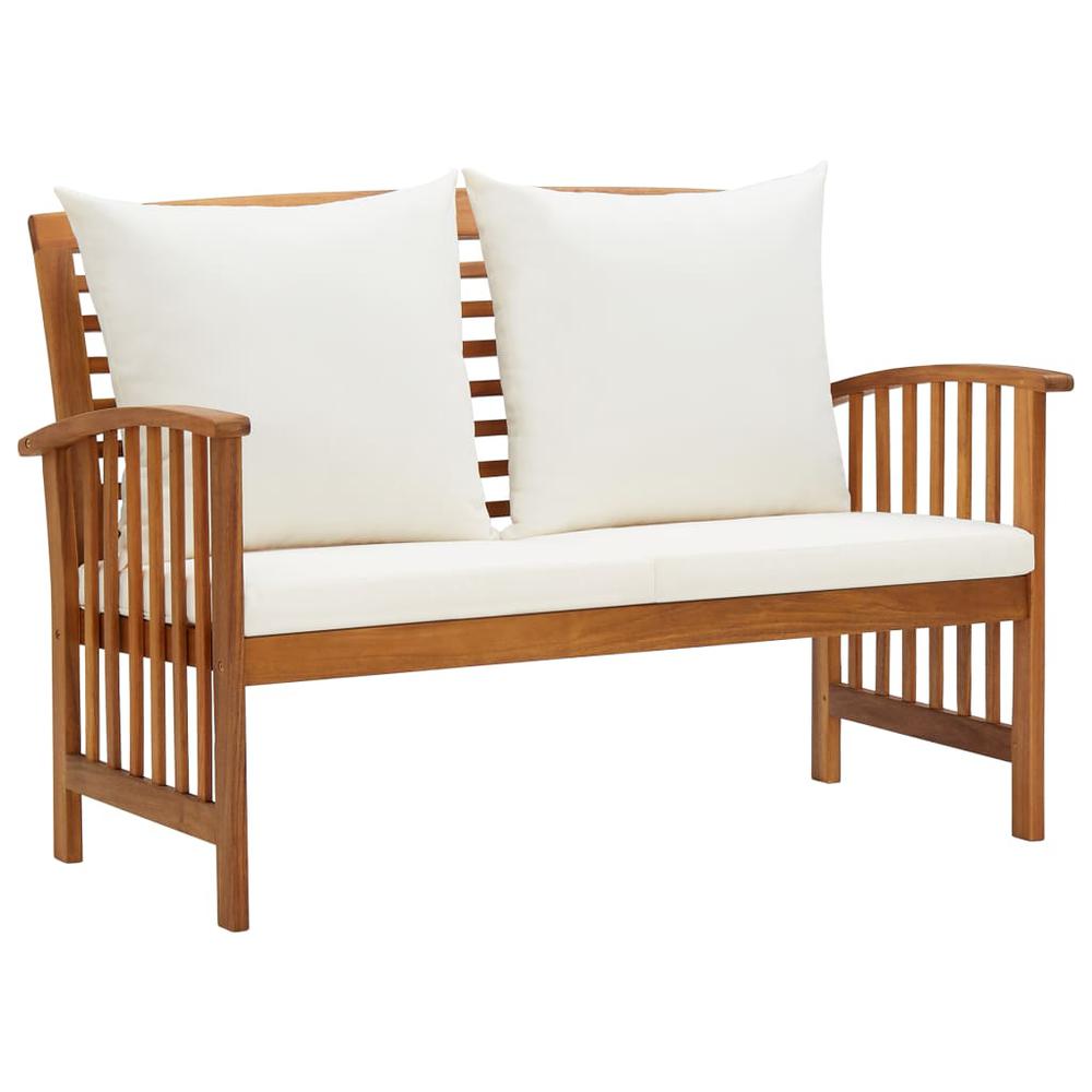 vidaXL 3 Piece Garden Lounge Set with Cushions Solid Acacia Wood, 3057976. Picture 3