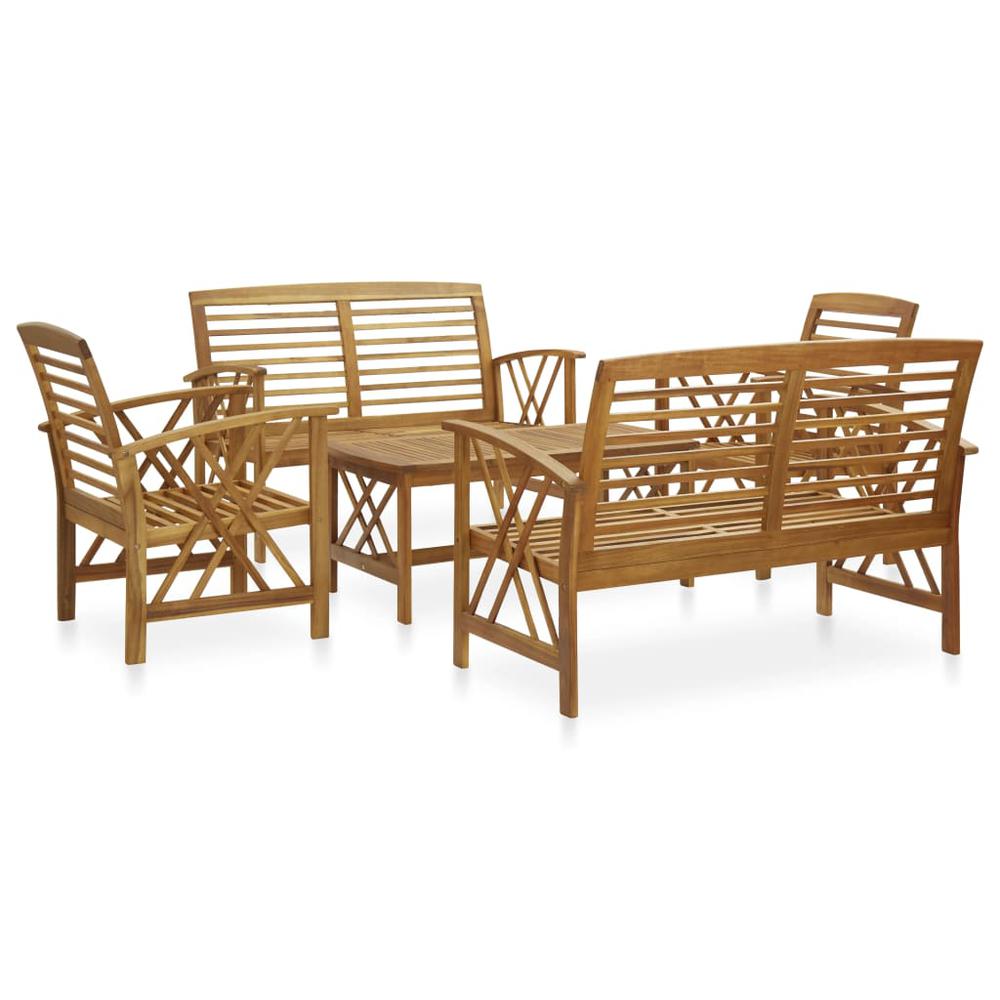 vidaXL 5 Piece Garden Lounge Set Solid Acacia Wood, 3057985. The main picture.