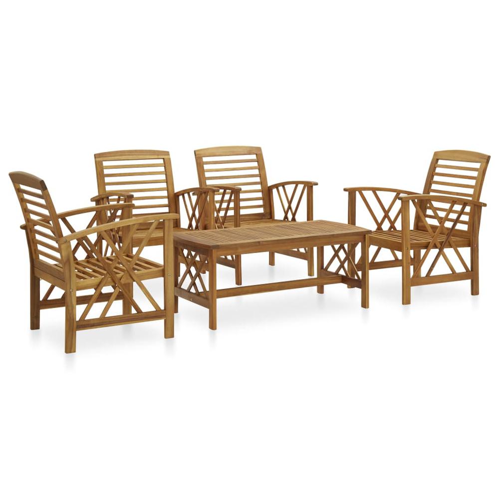 vidaXL 5 Piece Garden Lounge Set Solid Acacia Wood, 3057986. The main picture.
