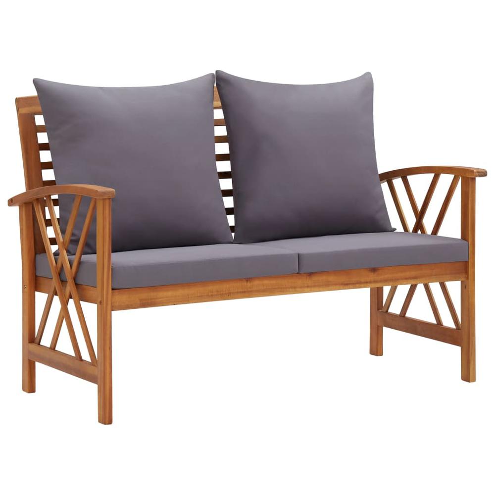 vidaXL 4 Piece Garden Lounge Set with Cushions Solid Acacia Wood, 3057991. Picture 6