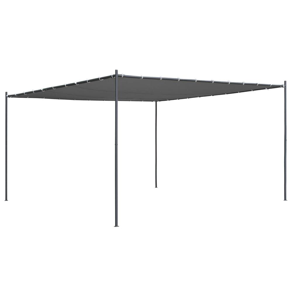 vidaXL Gazebo with Slanted Roof 157.5"x157.5"x103.9" Anthracite 180 g/m? 5773. The main picture.
