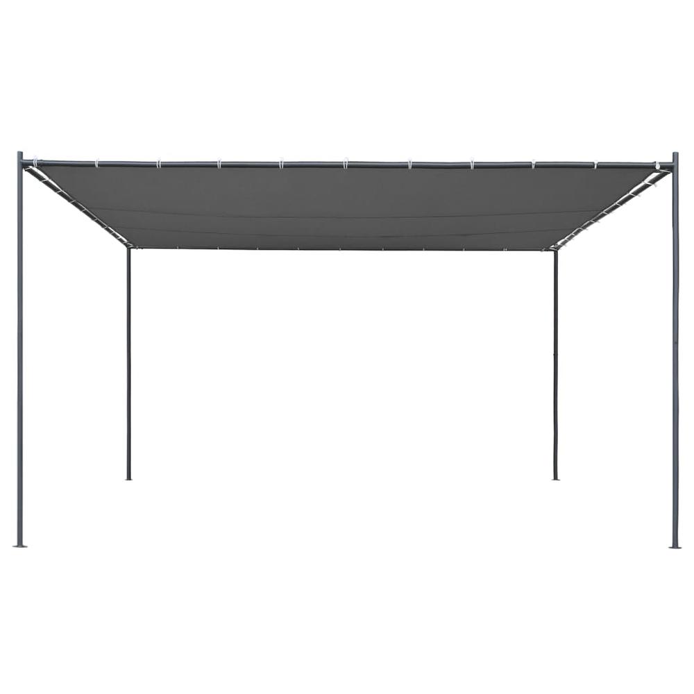 vidaXL Gazebo with Slanted Roof 157.5"x157.5"x103.9" Anthracite 180 g/m? 5773. Picture 2