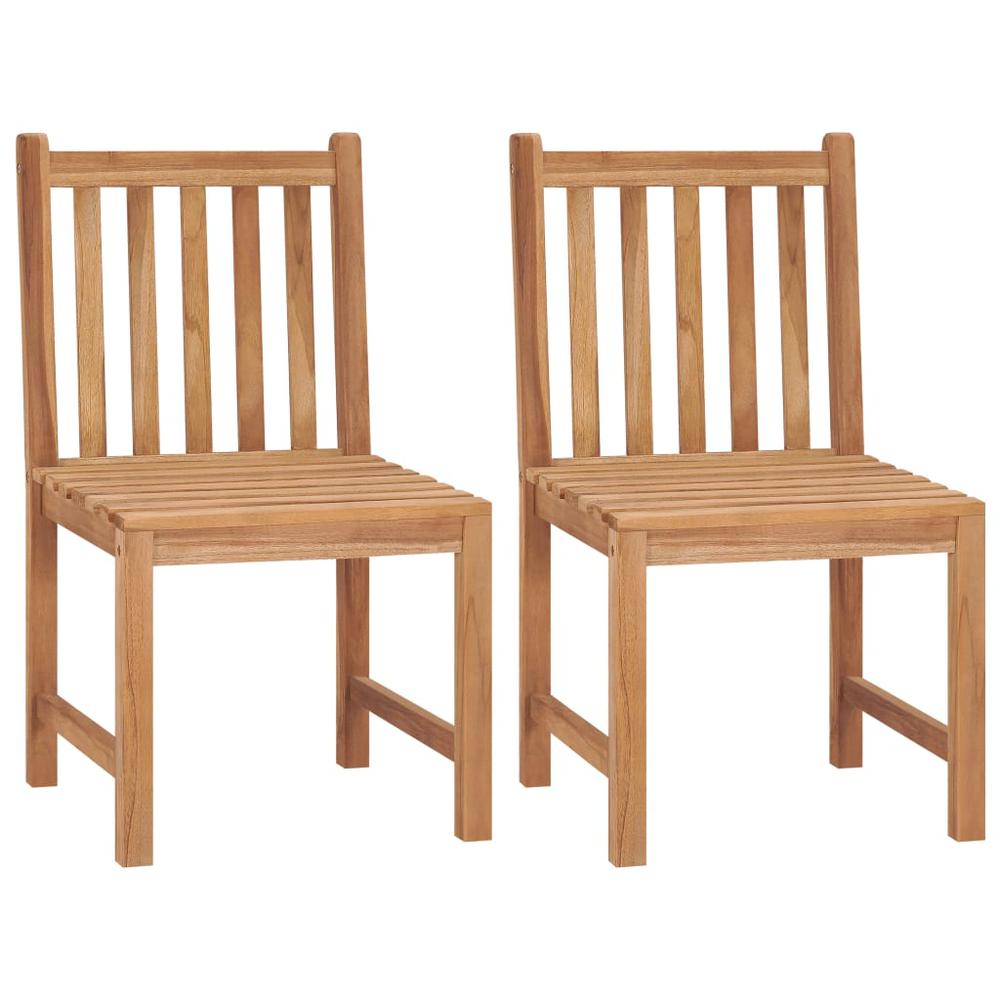 vidaXL Garden Chairs 2 pcs Solid Teak Wood 5611. Picture 1