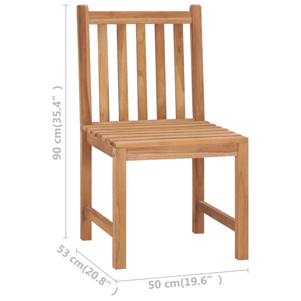 vidaXL Garden Chairs 2 pcs Solid Teak Wood 5611. Picture 8