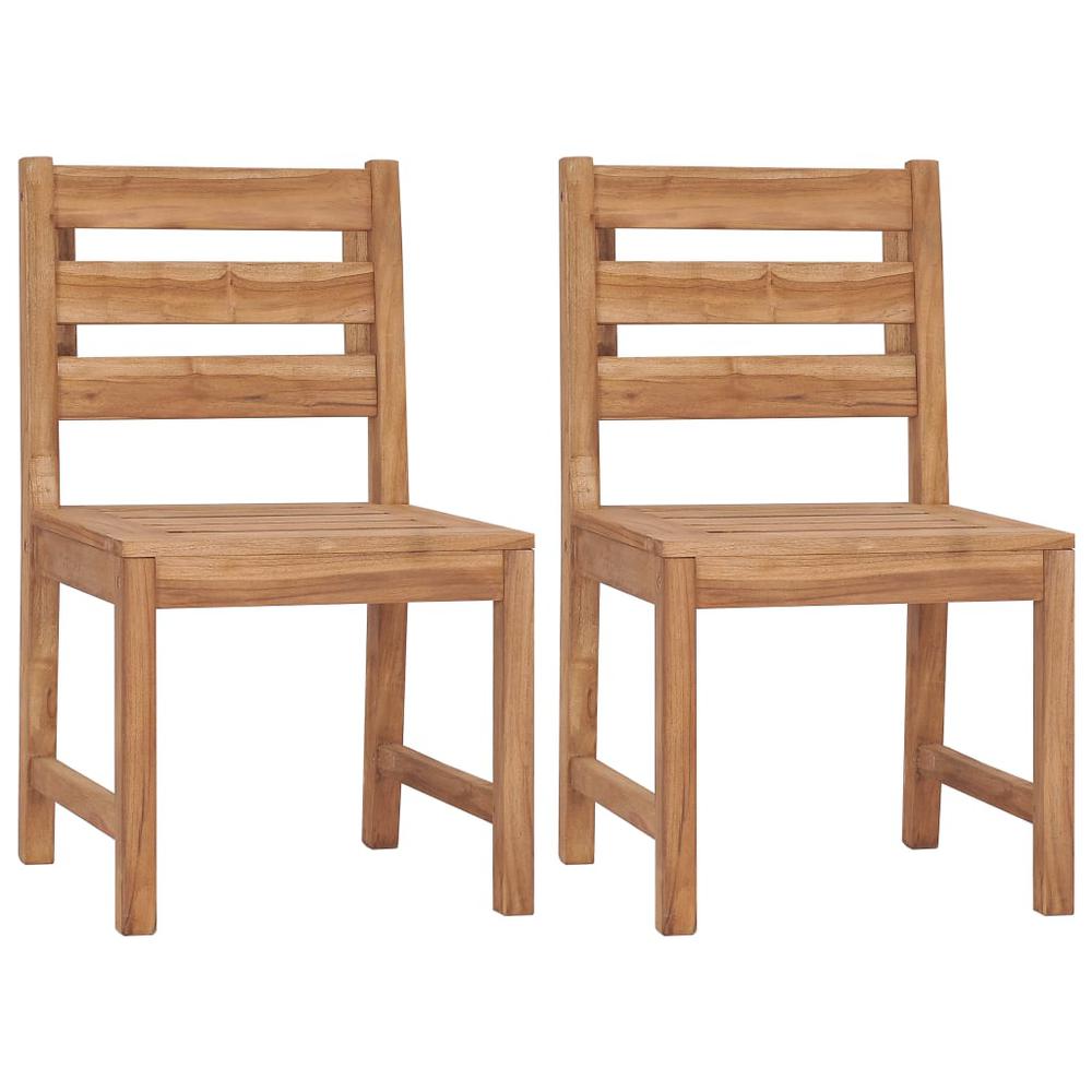 vidaXL Garden Chairs 2 pcs Solid Teak Wood 5614. Picture 1