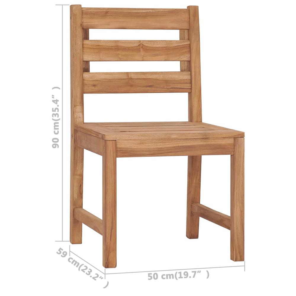 vidaXL Garden Chairs 2 pcs Solid Teak Wood 5614. Picture 7