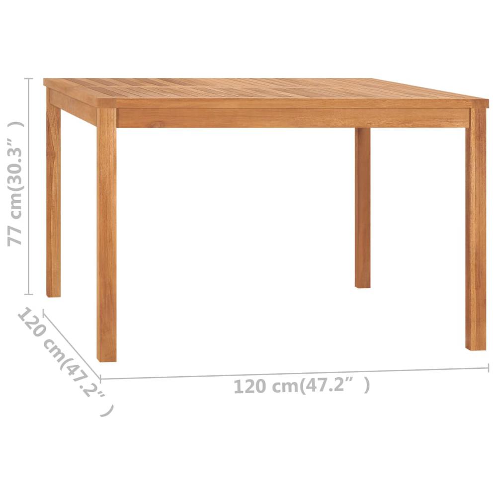 vidaXL Garden Dining Table 47.2"x47.2"x30.3" Solid Teak Wood 5618. Picture 6
