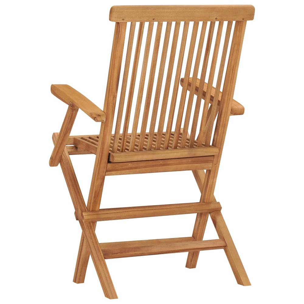 vidaXL Folding Patio Chairs 2 pcs Solid Teak Wood, 315443. Picture 5