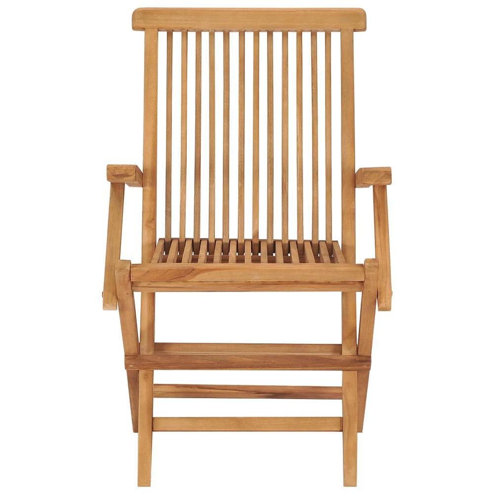 Folding Patio Chairs 3 pcs Solid Teak Wood. Picture 2